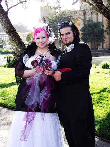 Tori & Clayton’s 1920s “cat gangster,” pirate-y, guerilla wedding