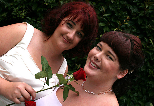 Kelly & Amie’s woodland picnic meets Rocky Horror Picture Show wedding