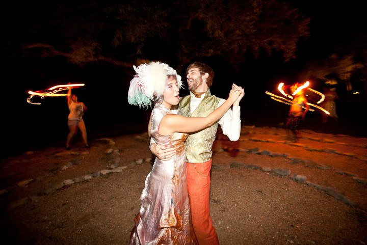 Tash & Sean’s fire hooping flow fest wedding