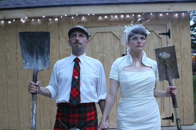 Kilted grooms rockin’ them tartans, and one NSFW cake topper