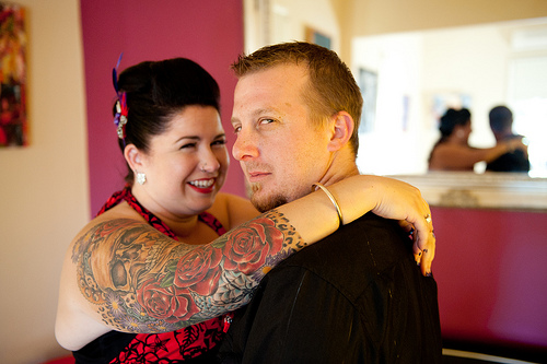 Jenna & Kieran’s clashing rock ‘n’ roll wedding