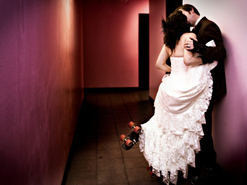 Robin & Michael’s raucous roller derby rockin’ wedding