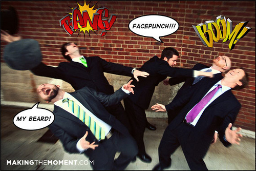 Brawling groomsmen