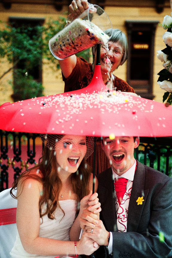 Show that you can weather life’s storms together under a ceremonial umbrella