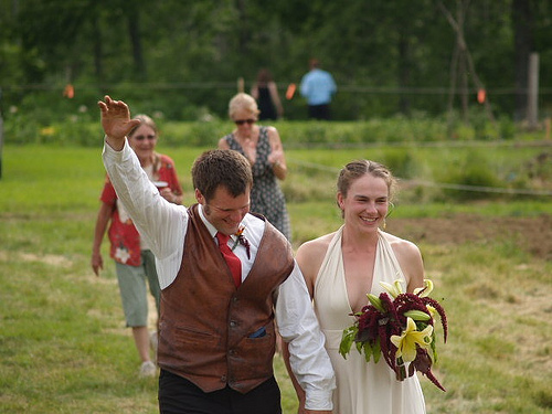 Christa & Michael’s potluck pig roast farm wedding