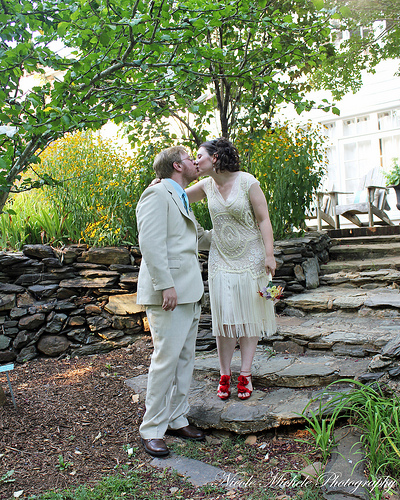 Elizabeth & Jeff’s vintage whimsical handmade flower wedding