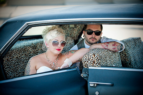 Cailey & Christian’s 1950s BBQ saloon wedding
