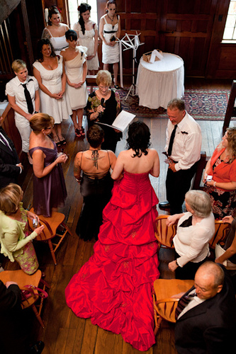 Becca & Tara’s Autumn lesbian historic inn wedding