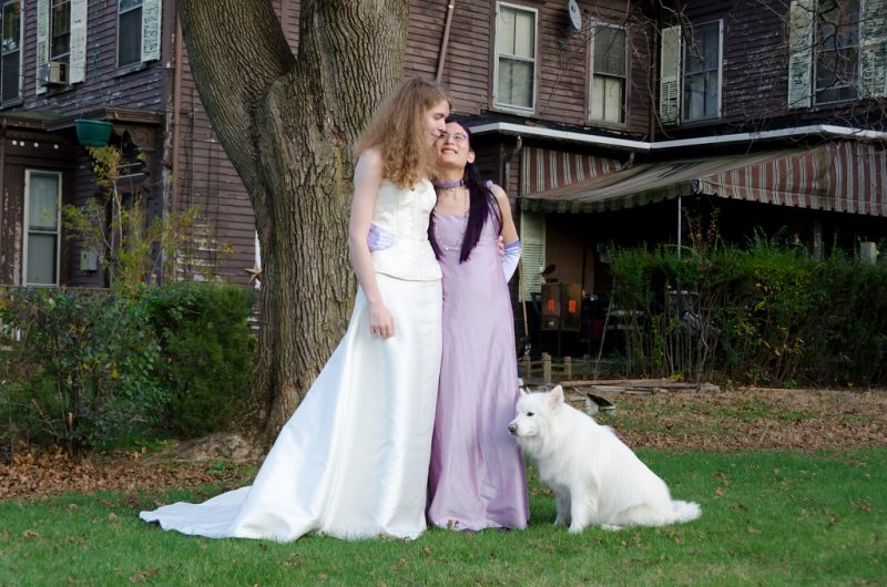 Liz & Elly’s queer trans lesbian secular church wedding