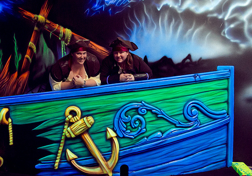 Devon & Michelle’s lesbian pirate bowling wedding