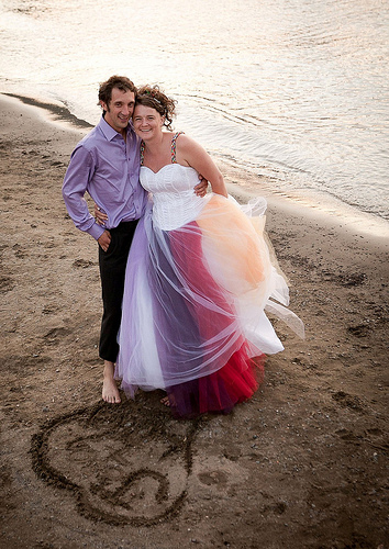 Laura & Jason’s rainbow sacred circle potluck wedding