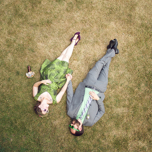 Marlene & Pete’s DIY vegan wedding in a factory
