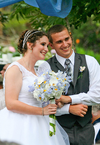 Cara & Joshua’s homemade Southern backyard wedding