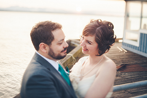 Ray’s Boathouse Seattle sunset wedding