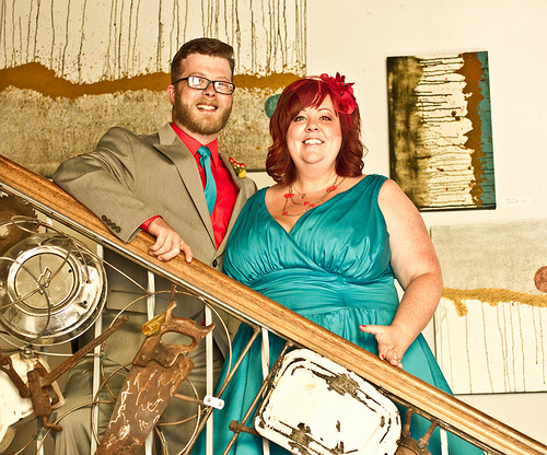 Michelle & Dan’s scooters and papel picado wedding