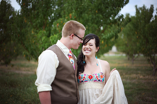 Kaity & Chuck’s rainbow farm wedding