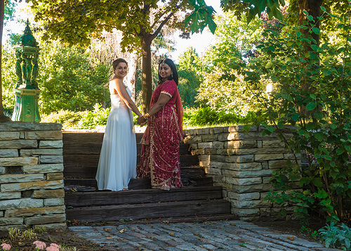 Sophiya & Delphine’s French/Indian garden soirée wedding