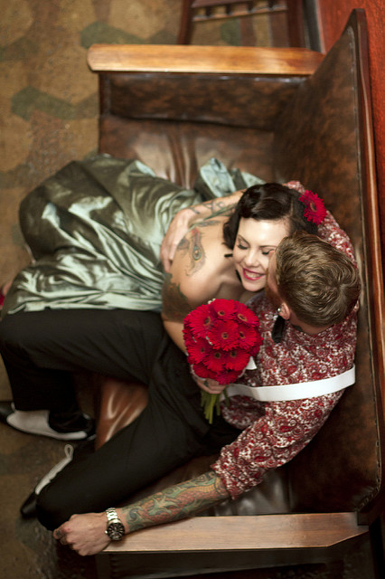 A rockabilly glam Aussie wedding with a little burlesque