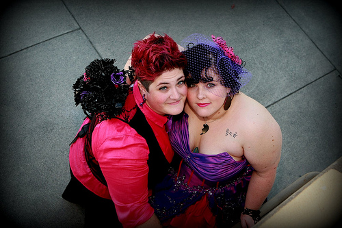 Cristina & Adrian’s colorful, lesbian, vegan night of fun