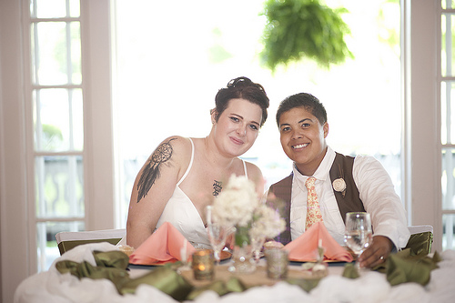 Amanda & Kaleb’s tattooed lakeside wedding