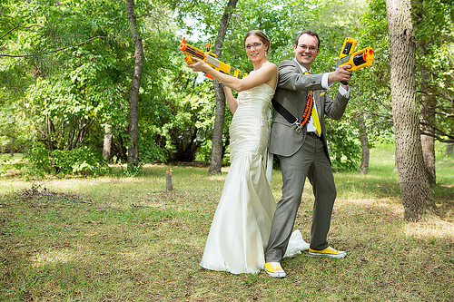 Alyssa & Davey’s fireworks and comic books wedding