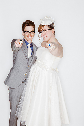 Jessica & Josiah’s space-themed breakfast-for-dinner wedding
