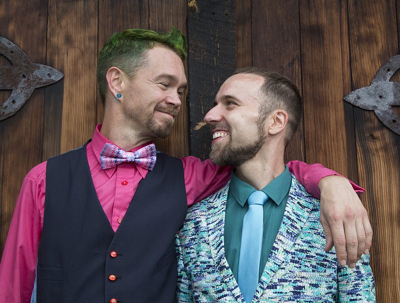 Kevin & Mark’s rainbow psychedelic three-day wedding