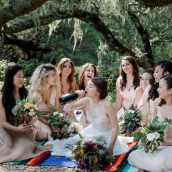 Even wildfires couldn't ruin this redwoods wedding (with the best "cake cutting" EVER!)