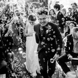 Even wildfires couldn't ruin this redwoods wedding (with the best "cake cutting" EVER!)