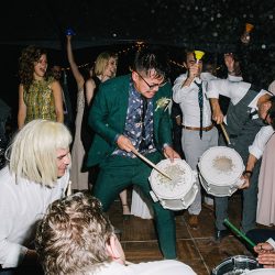 Even wildfires couldn't ruin this redwoods wedding (with the best "cake cutting" EVER!)