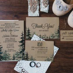 Pine cones, flowery hair, and forest chic combine at this rustic chic wedding