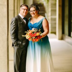 009 dana john karenobristphotography WEBSIZED - We're bowled over by this creative wedding in Seattle (with a hand-dyed dress!) We're bowled over by this creative wedding in Seattle (with a hand-dyed dress!)