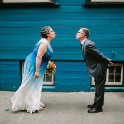 032 dana john karenobristphotography WEBSIZED - We're bowled over by this creative wedding in Seattle (with a hand-dyed dress!) We're bowled over by this creative wedding in Seattle (with a hand-dyed dress!)