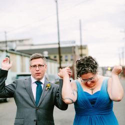 082 dana john karenobristphotography WEBSIZED - We're bowled over by this creative wedding in Seattle (with a hand-dyed dress!) We're bowled over by this creativeSeattle wedding (with a hand-dyed dress!)