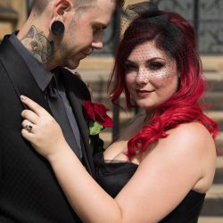 Chris and Miranda Wedding Photos Full Res 163 - This dark avant garde wedding has the black wedding dress of your dreams This darkly gorgeous wedding has the black wedding dress of your dreams