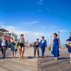 MichelleArlotta CaseyStephanie 26 - These backyard brides triumphed with killer suits at their house on the shore These brides triumphed with killer suits at their house on the shore