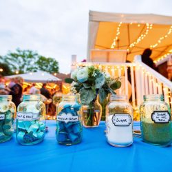 MichelleArlotta CaseyStephanie 50 - These backyard brides triumphed with killer suits at their house on the shore These brides triumphed with killer suits at their house on the shore