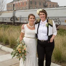 Les bons temps rouler at this New Orleans, LA wedding with food trucks and a sweet first look