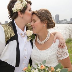 Les bons temps rouler at this New Orleans, LA wedding with food trucks and a sweet first look