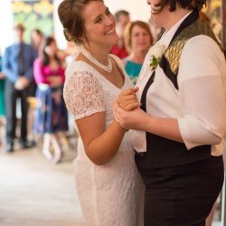 Les bons temps rouler at this New Orleans, LA wedding with food trucks and a sweet first look