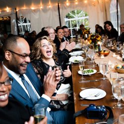 Parker Sells LeslieBarbaroPhotography 20151003reception169edmv85 low - A fall-themed wedding celebration with a stunning red dress Intimate, rustic DIY fall wedding celebration with red-dressed bride