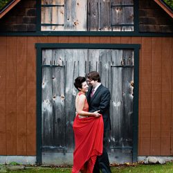 Parker Sells LeslieBarbaroPhotography 20151003susiejordan4420 low - A fall-themed wedding celebration with a stunning red dress Intimate, rustic DIY fall-themed wedding celebration with red-dressed bride