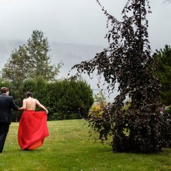 Parker Sells LeslieBarbaroPhotography 20151003susiejordan5322 low - A fall-themed wedding celebration with a stunning red dress Intimate, rustic DIY fall-themed wedding celebration with red-dressed bride