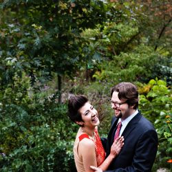 Parker Sells LeslieBarbaroPhotography DB19306edmv26 low - A fall-themed wedding celebration with a stunning red dress Intimate, rustic DIY fall-themed wedding celebration with red-dressed bride