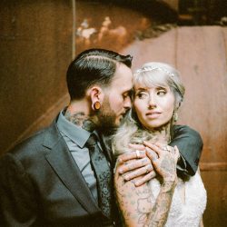 Hamilton Hamilton KyleFordWeddings 495100010012 low - An inked, glam, and woodland-meets-industrial wedding at the Carrie Furnaces in Pittsburgh An inked, glam, and industrial woodland wedding at the Carrie Furnaces in Pittsburgh