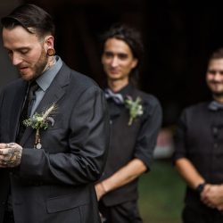 Hamilton Hamilton KyleFordWeddings HamiltonWeddingPittsburgh0271 low - An inked, glam, and woodland-meets-industrial wedding at the Carrie Furnaces in Pittsburgh An inked, glam, and industrial woodland wedding at the Carrie Furnaces in Pittsburgh
