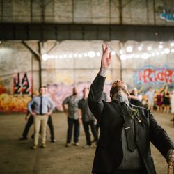 Hamilton Hamilton KyleFordWeddings HamiltonWeddingPittsburgh1084 low - An inked, glam, and woodland-meets-industrial wedding at the Carrie Furnaces in Pittsburgh An inked, glam, and industrial woodland wedding at the Carrie Furnaces in Pittsburgh