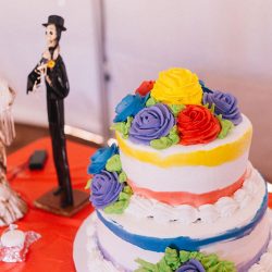A Dia de los Muertos-themed wedding in the Arizona mountains