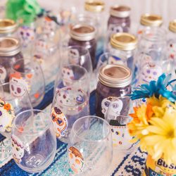 A Dia de los Muertos-themed wedding in the Arizona mountains