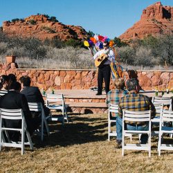 A Dia de los Muertos-themed Sedona wedding in the Arizona mountains